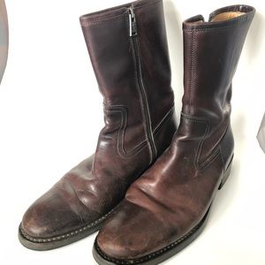 Coach Italian Made ankle boots mahogany western